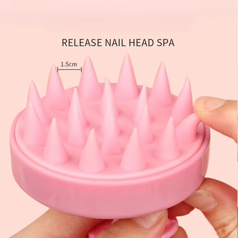 1-4Pcs/Set Pink Silicone Scalp Massage Comb Detangling Hair Brush Hairdressing Hair Dye Applicator Bottle Salon Styling Tools