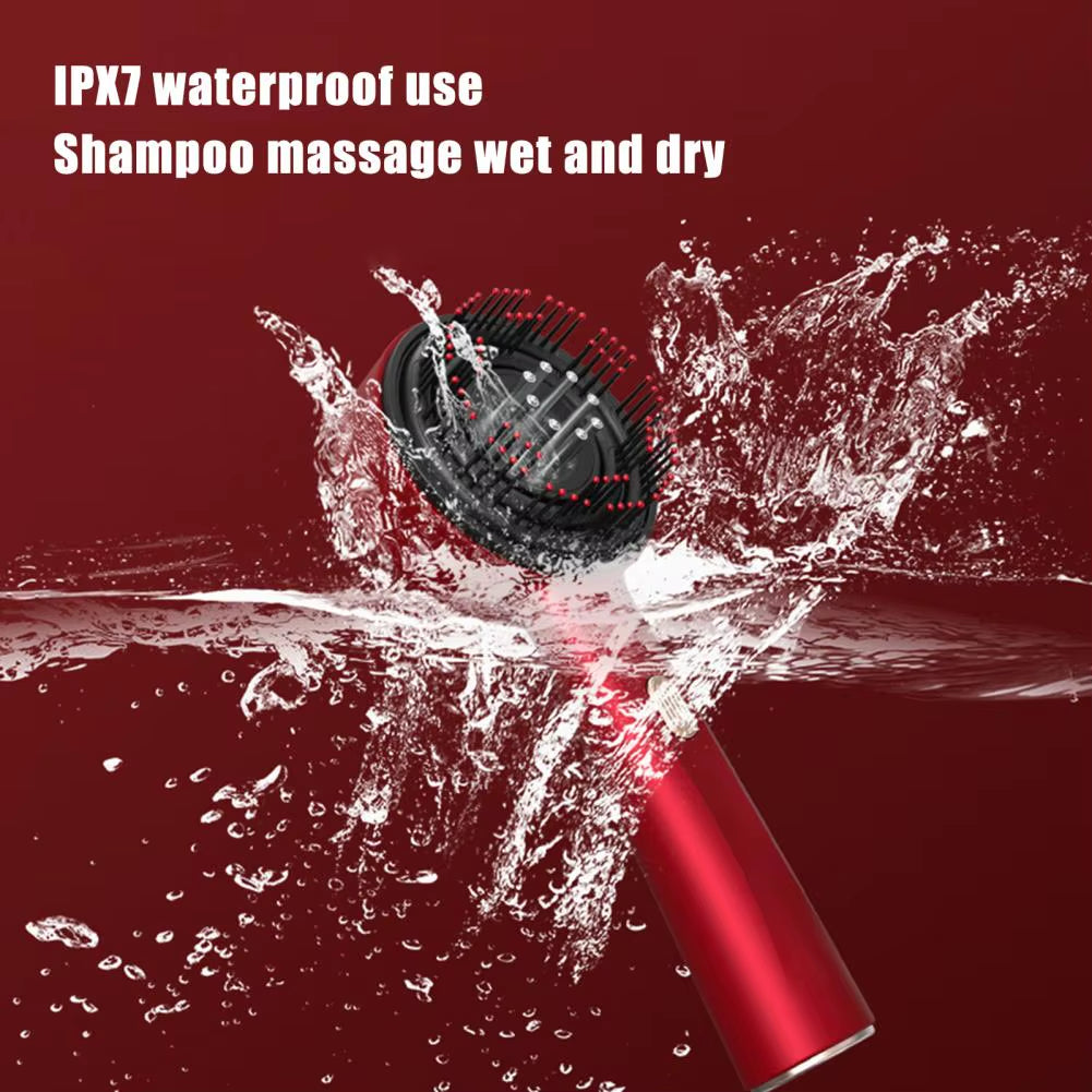 Hair Oil Applicator Electric Hair Massage Brush IPX7 Waterproof Rechargeable Hair Oil Applicator Scalp Massager