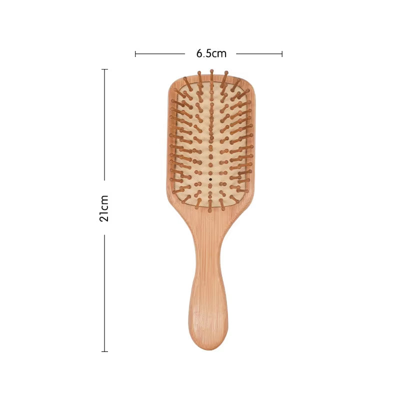 1PC Wood Comb Professional Healthy Paddle Cushion Hair Loss Massage Brush Hairbrush Comb Scalp Hair Care Healthy Bamboo Comb